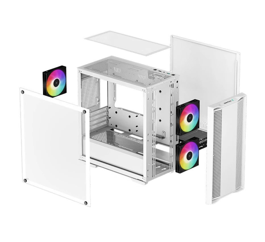Корпус DeepCool CC360 ARGB без БЖ (R-CC360-WHAPM3-G-1) White Корпуси image 2