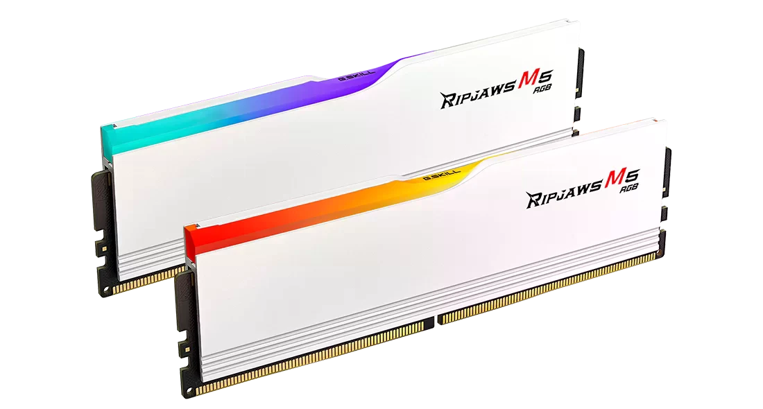 DDR5 32GB (2x16) 6400MHz G.Skill Ripjaws M5 RGB White Intel XMP (F5-6400J3239G16GX2-RM5RW) Оперативна пам'ять image 2
