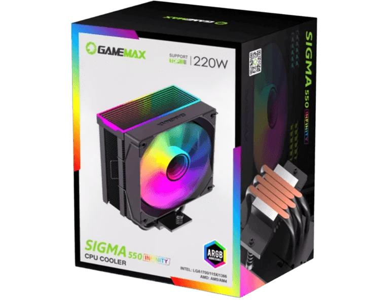 Повітряне охолодження GAMEMAX Sigma 550 Infinity BK Охолодження image 2