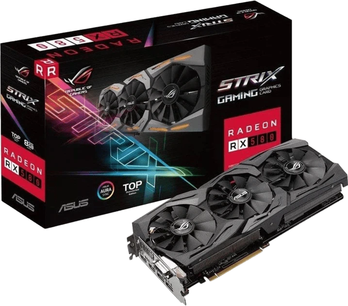 AMD Radeon Asus RX 580 8Gb ROG Strix OC TOP (ROG-STRIX-RX580-T8G-GAMING) Відеокарти image 1