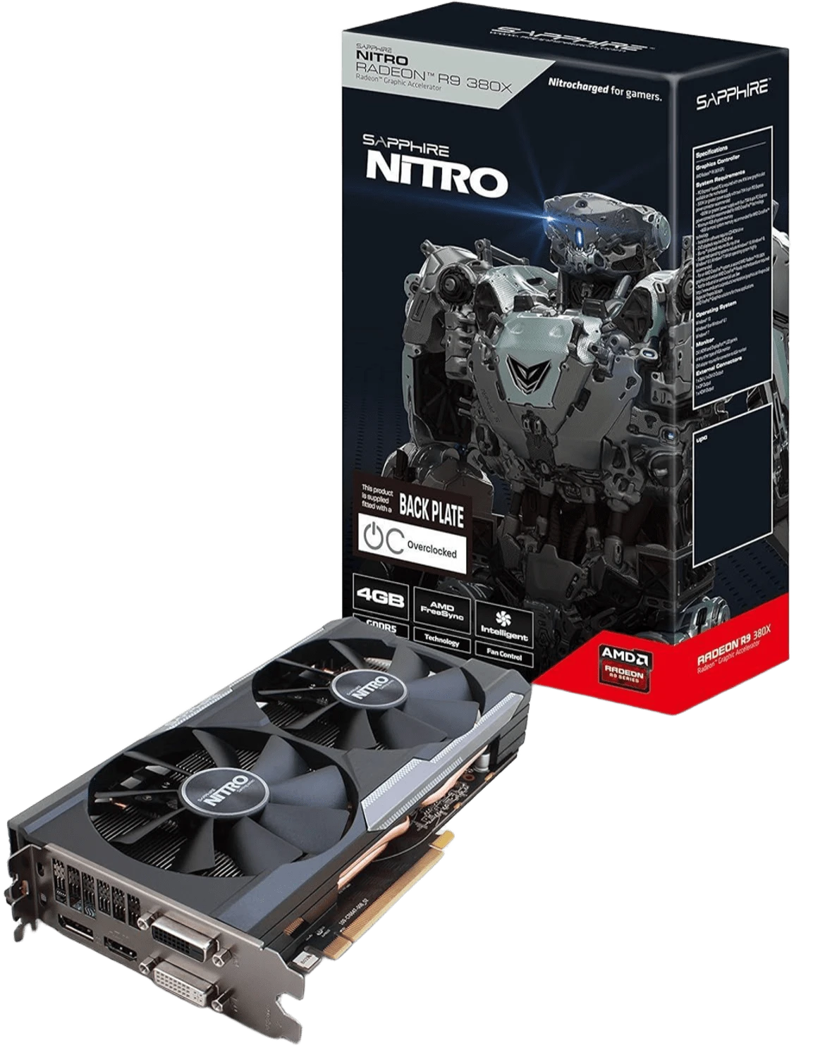 AMD Radeon Sapphire R9 380X 4096Mb NITRO (11250-01-20G) Відеокарти image 1