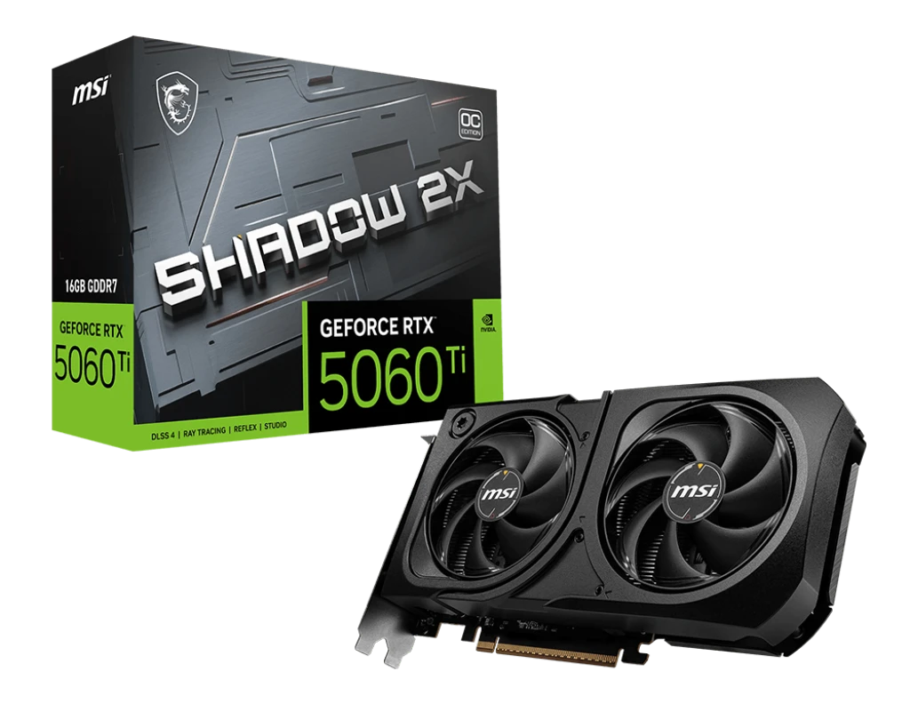 MSI RTX 5060 Ti SHADOW 2X OC 16GB (G506T-16S2CP) Bulk Відеокарти image 1
