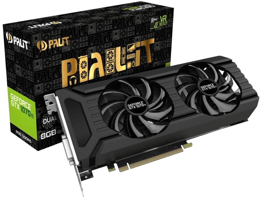 Palit GTX 1070 TI 8Gb Dual (NE5107T015P2-1043D) Відеокарти image 1
