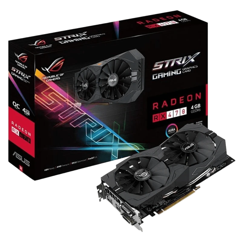 AMD Radeon Asus RX 470 4Gb Rog Strix OC (STRIX-RX470-O4G-GAMING) Відеокарти image 1