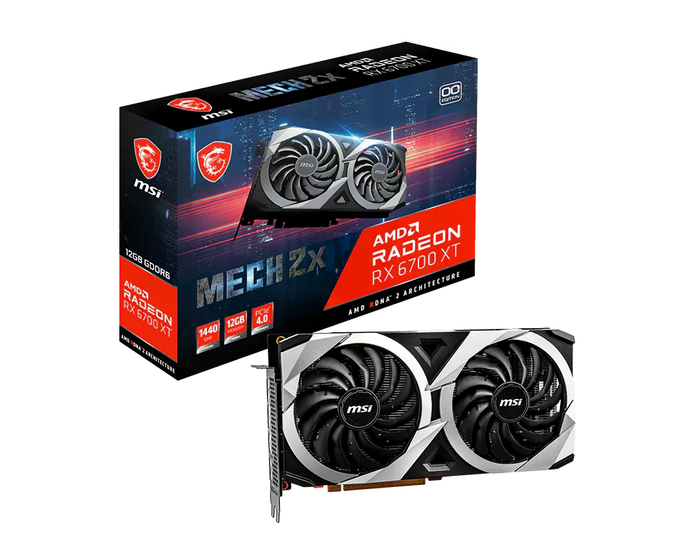 AMD Radeon MSI RX 6700 XT MECH 2X OC 12GB (RX 6700 XT MECH 2X 12G OC) Відеокарти image 1