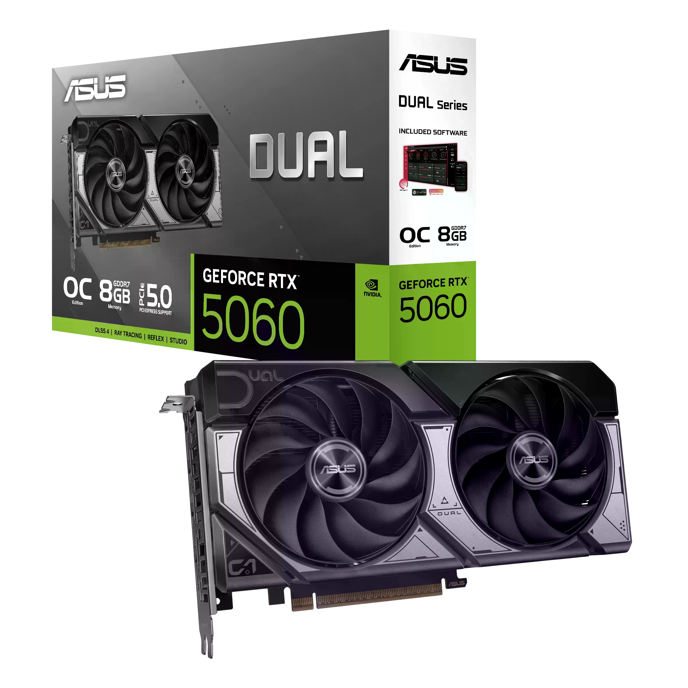 Asus RTX 5060 8GB Dual OC (DUAL-RTX5060-O8G) Відеокарти image 1
