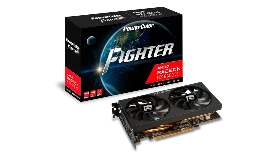 AMD Radeon PowerColor  RX 6600 XT Fighter (AXRX 6600XT 8GBD6-3DH) Відеокарти image 1