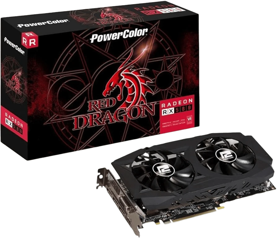 AMD Radeon PowerColor RX 580 8GB Red Dragon DVI (AXRX 580 8GBD5-DM) Відеокарти image 1
