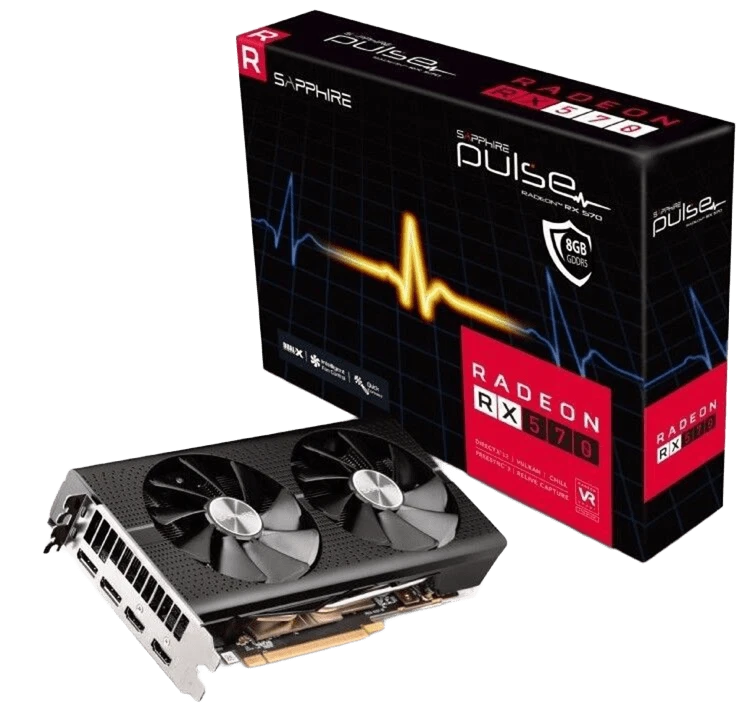 AMD Radeon Sapphire RX 570 8Gb Pulse OC (11266-36) Відеокарти image 1