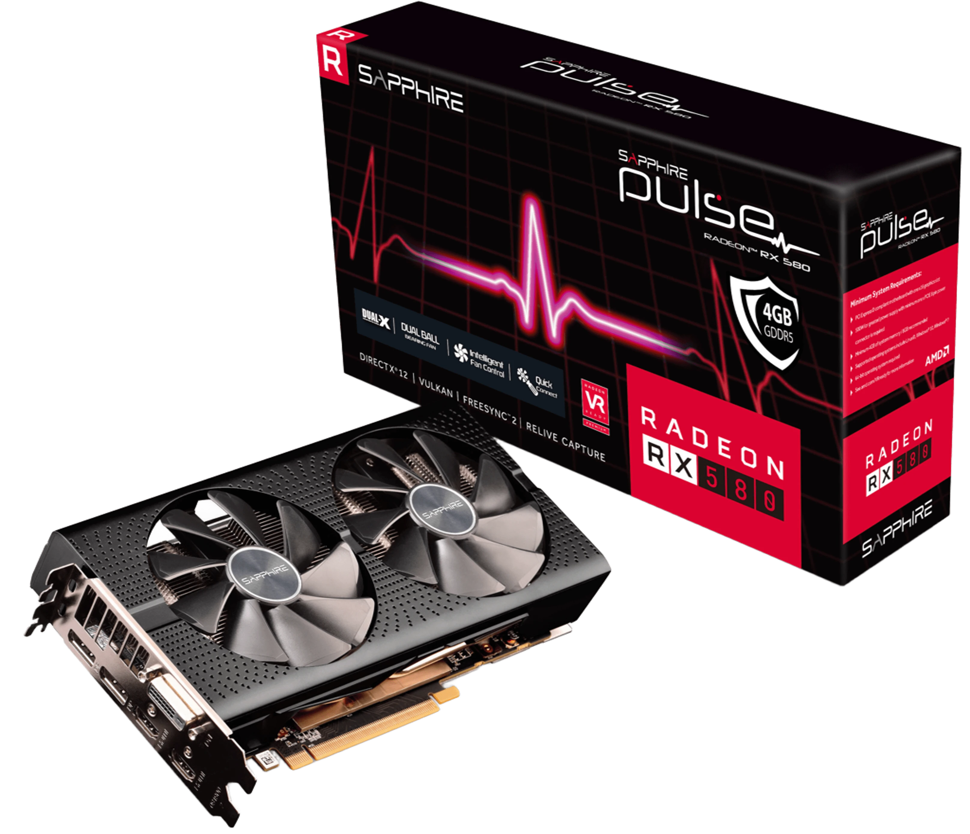 AMD Radeon Sapphire RX 580 8Gb Pulse OC (11265-09) Відеокарти image 1