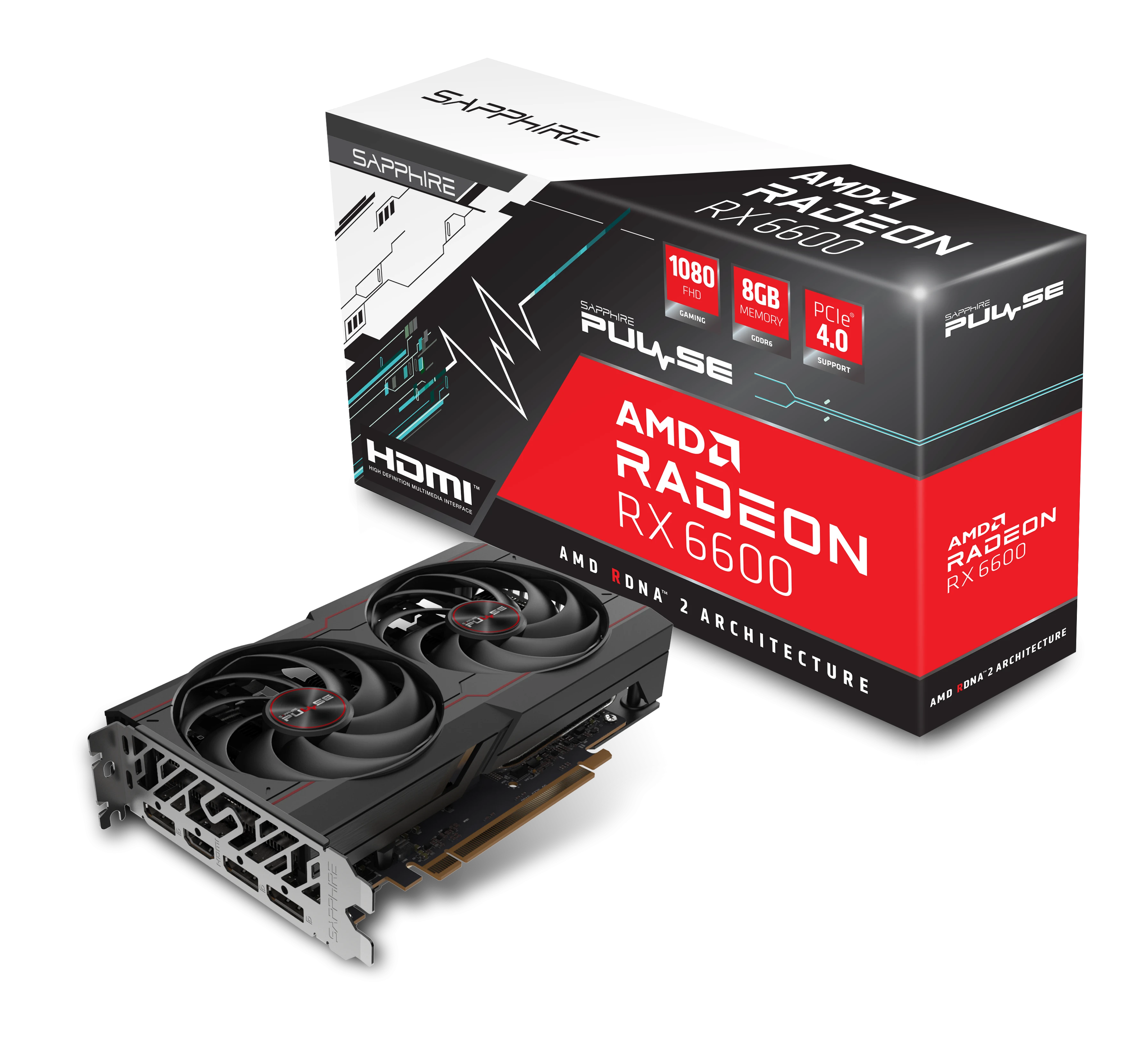 AMD Radeon Sapphire RX 6600 8GB Pulse (11310-01-20G) Відеокарти image 1