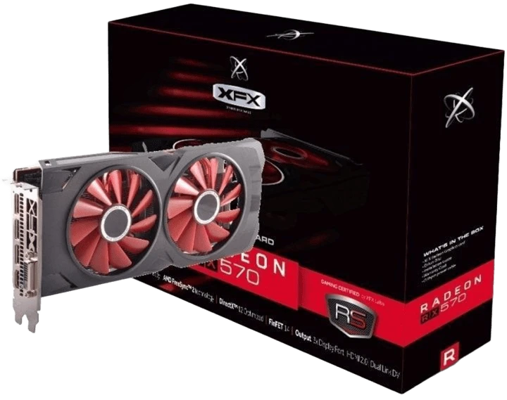 AMD Radeon XFX  RX 570 RS 4GB Black Edition (RX-570P4DBD6) Відеокарти image 1