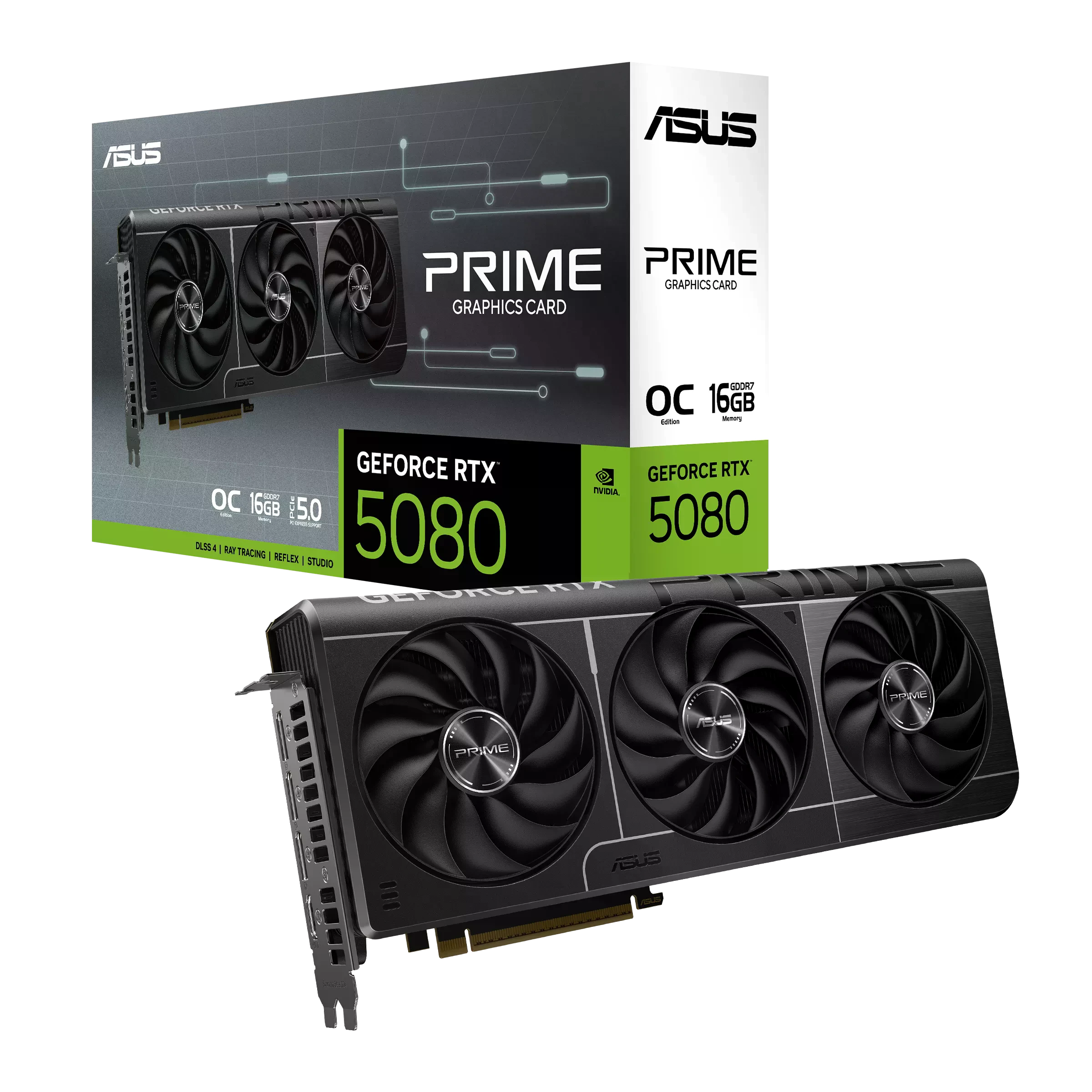 Asus RTX 5080 16GB PRIME OC (PRIME-RTX5080-O16G) Відеокарти image 1