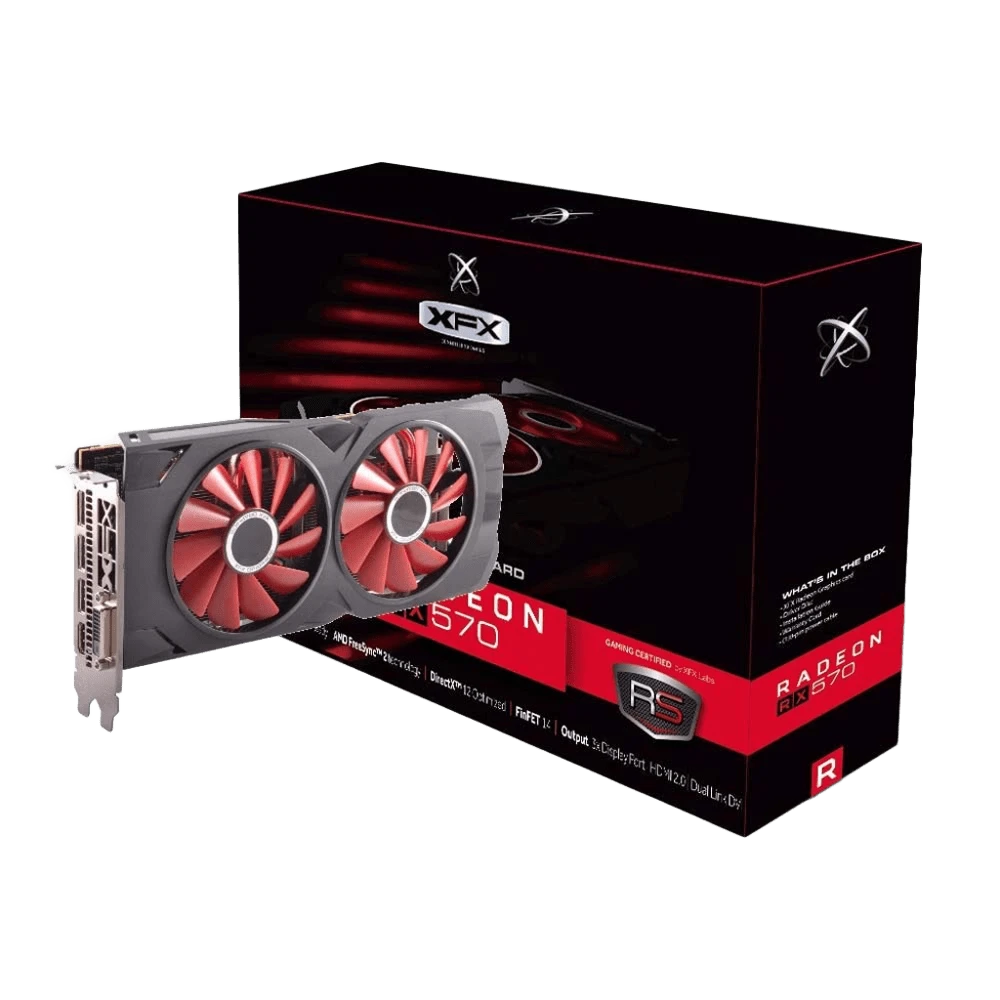 AMD Radeon XFX RX 570 4Gb GTS XXX OC+ (RX-570P4D VB.0) Відеокарти image 1
