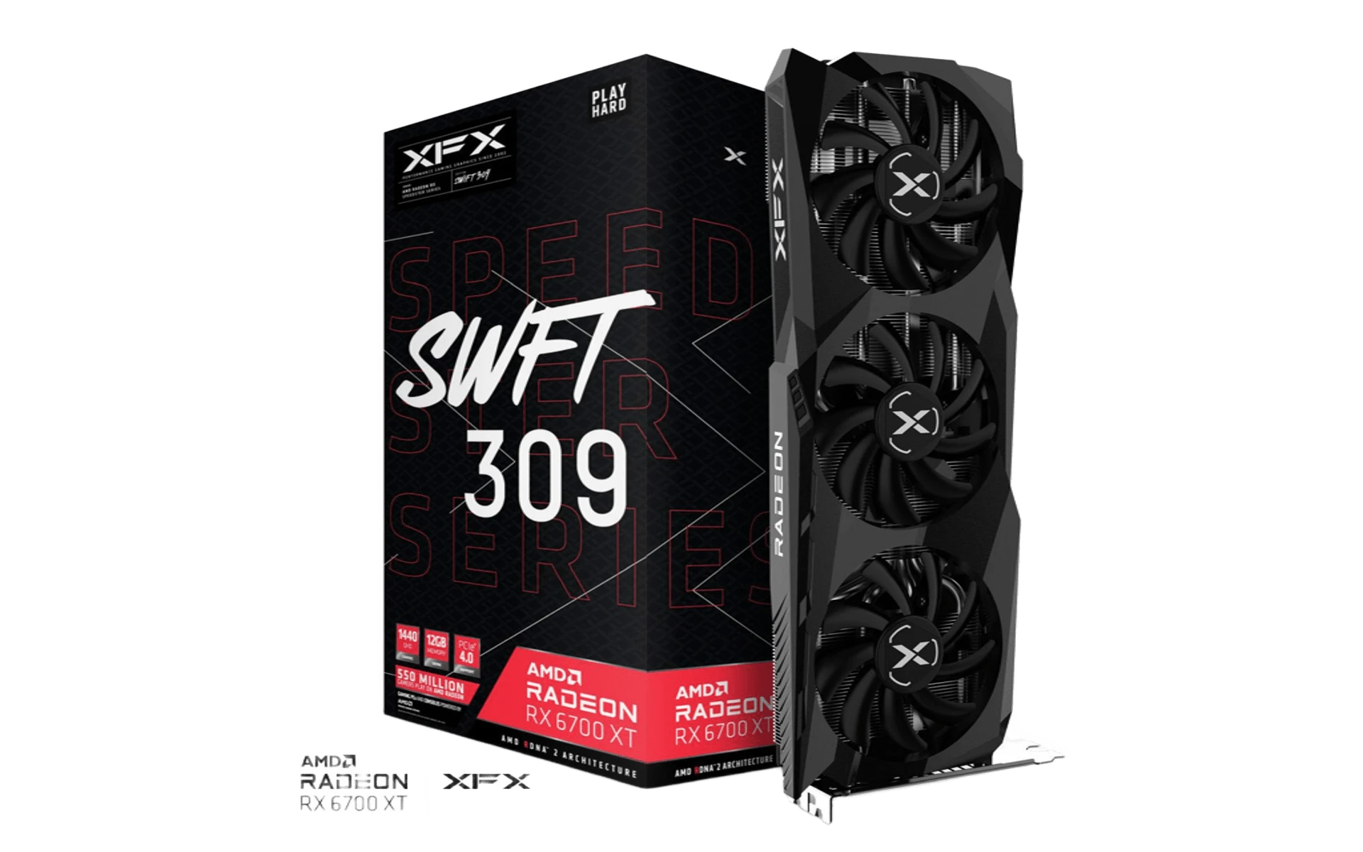 AMD Radeon XFX RX 6700 XT 12Gb SPEEDSTER SWFT 309 (RX-67XTYJFDV) Відеокарти image 1