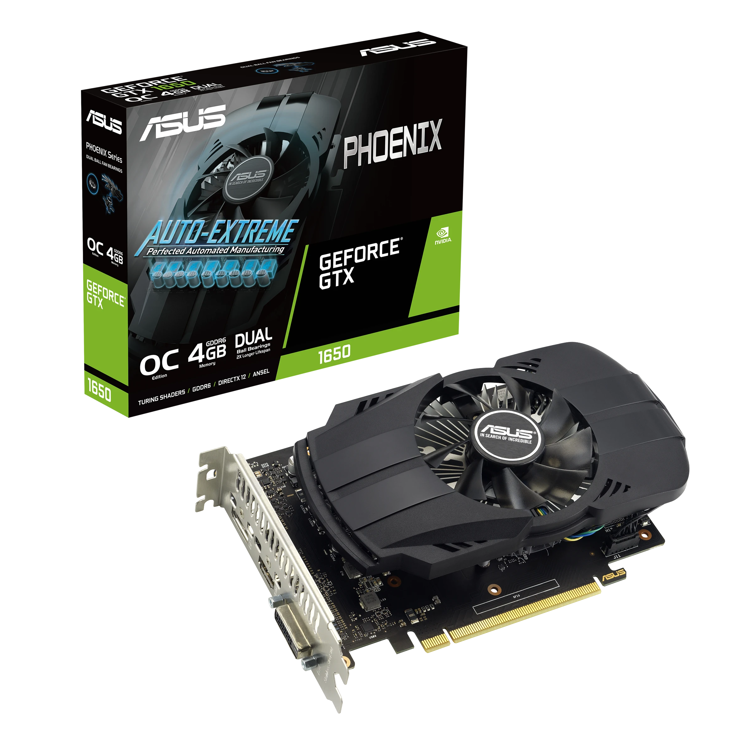 Asus GTX 1650 4G Phoenix OC Edition (PH-GTX1650-O4GD6-P) Відеокарти image 1