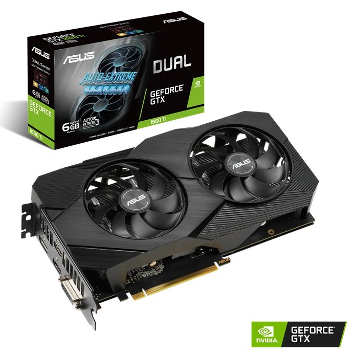 Asus GTX 1660 Ti 6Gb Dual EVO (DUAL-GTX1660TI-6G-EVO) Відеокарти image 1