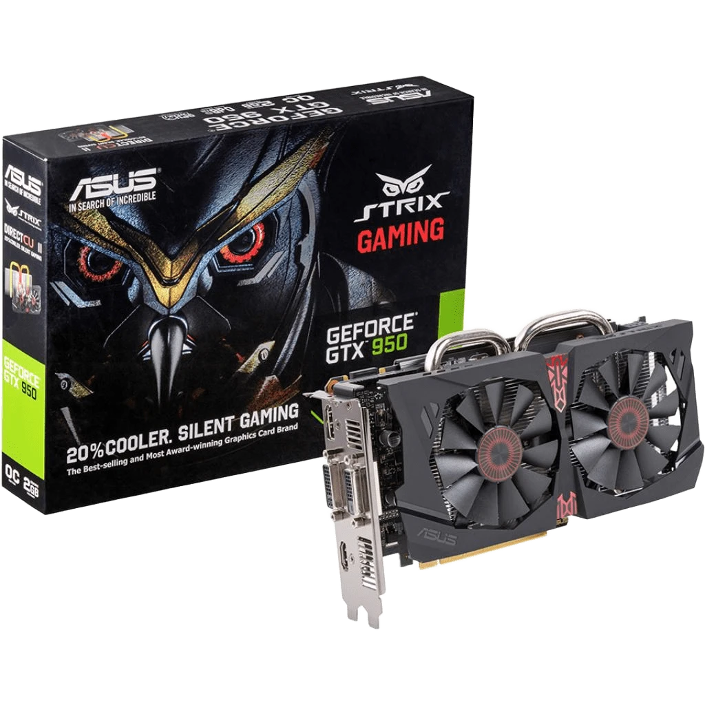 Asus GTX 950 2Gb Strix (STRIX-GTX950-DC2OC-2GD5-GAMING) Відеокарти image 1