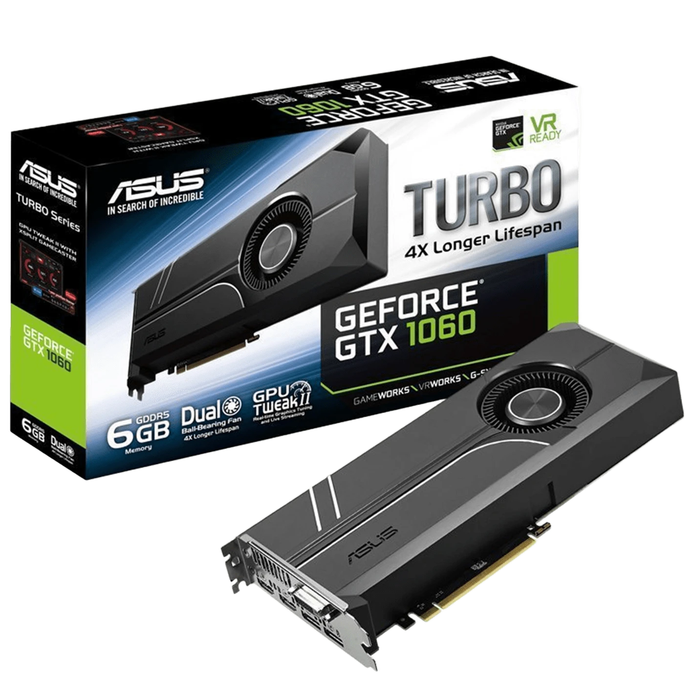 Asus GTX TURBO 1060 6Gb (ASUS TURBO-GTX1060-6G) Відеокарти image 1
