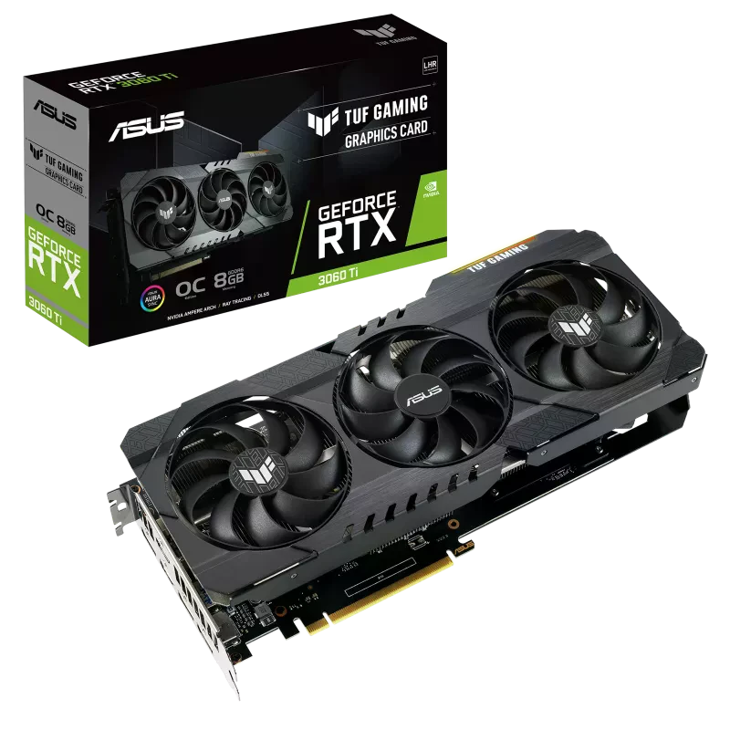 Asus RTX 3060 Ti 8Gb TUF Gaming OC LHR (TUF-RTX3060TI-O8G-V2-GAMING) Відеокарти image 1