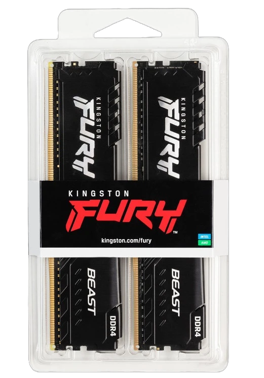 DDR4 32Gb (2x16) 3600MHz Kingston Fury Beast Black (KF436C18BBK2/32) Оперативна пам'ять image 2