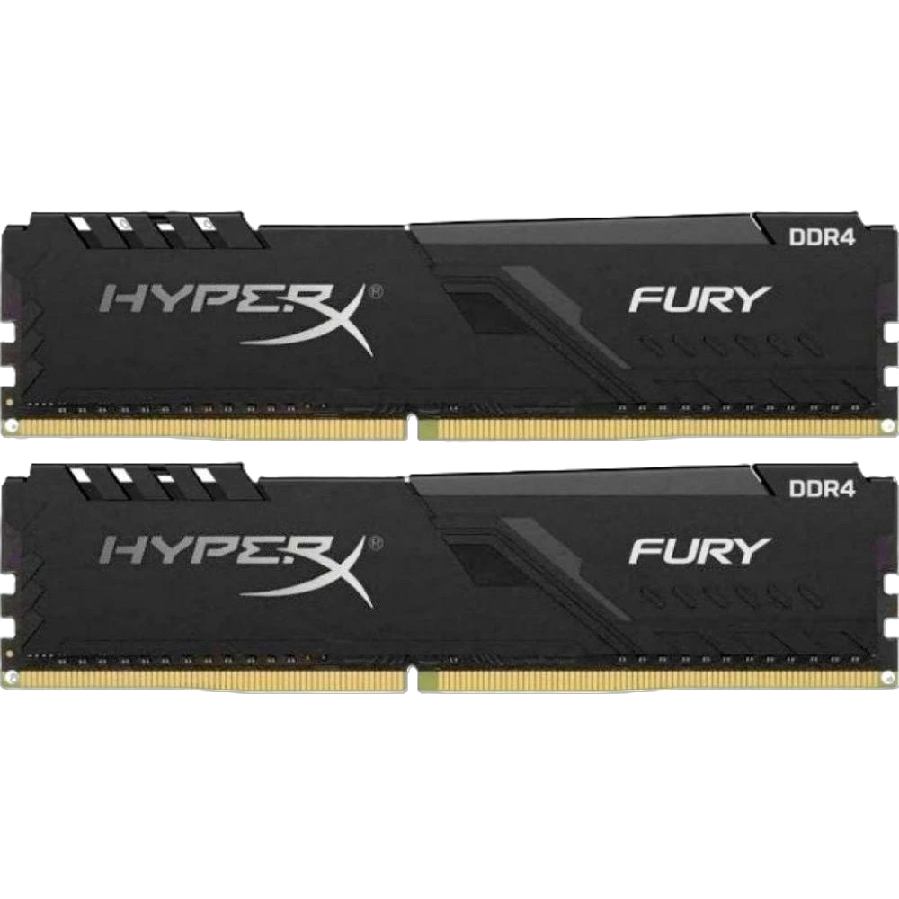 DDR4 16Gb (2x8) 2400MHz Kingston HyperX Fury Black (HX424C15FB3K2/16) Оперативна пам'ять image 1