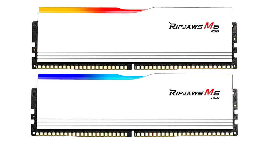 DDR5 32Gb (2x16) 6400MHz G.Skill Ripjaws M5 RGB White (F5-6400J3648F16GX2-RM5RW) Оперативна пам'ять image 1