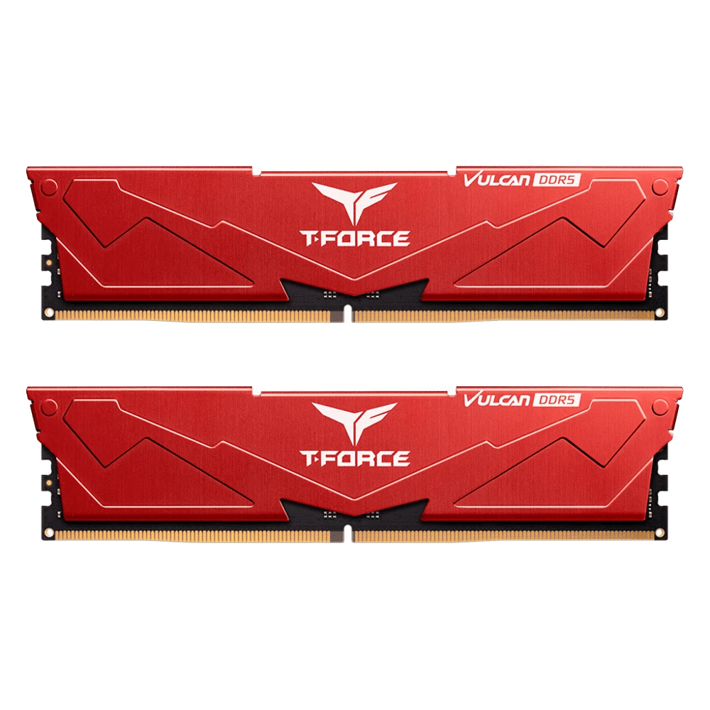 DDR5 32Gb (2x16) 6000Mhz Team T-Force Vulcan Red (FLRD532G6000HC38GDC01) Оперативна пам'ять image 1