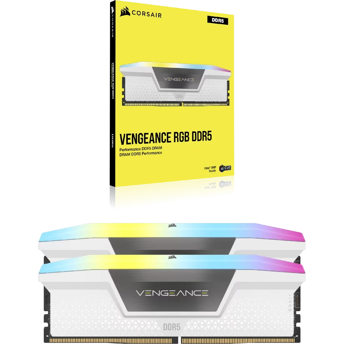 DDR5 32Gb (2x16) 6000MHz Vengeance RGB White (CMH32GX5M2B6000C40W) Оперативна пам'ять image 1