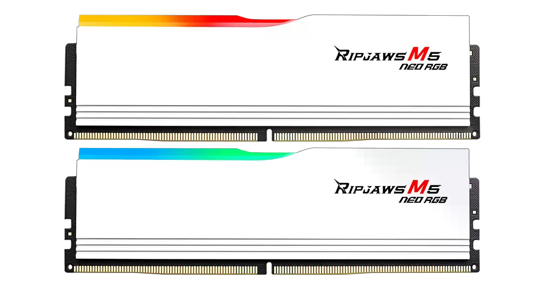DDR5 32Gb (2x16) 6400Mhz G.Skill Ripjaws M5 Neo RGB White (F5-6400J3240G16GX2-RM5NRW) Оперативна пам'ять image 1