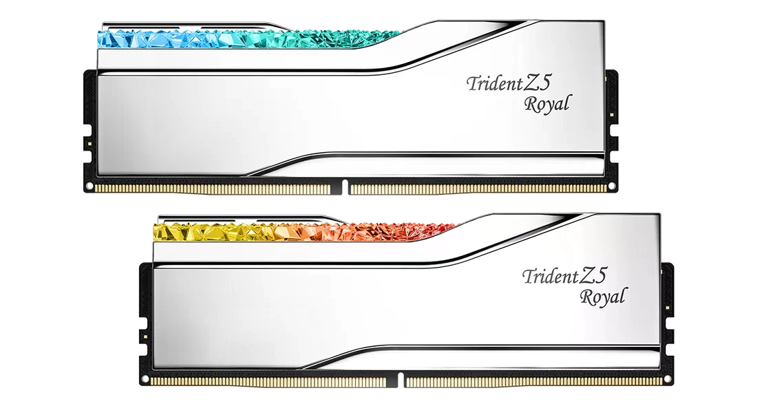 DDR5 64Gb (2x32) 6400MHz G.Skill Trident Z5 Royal Silver (F5-6400J3239G32GX2-TR5S) Оперативна пам'ять image 2