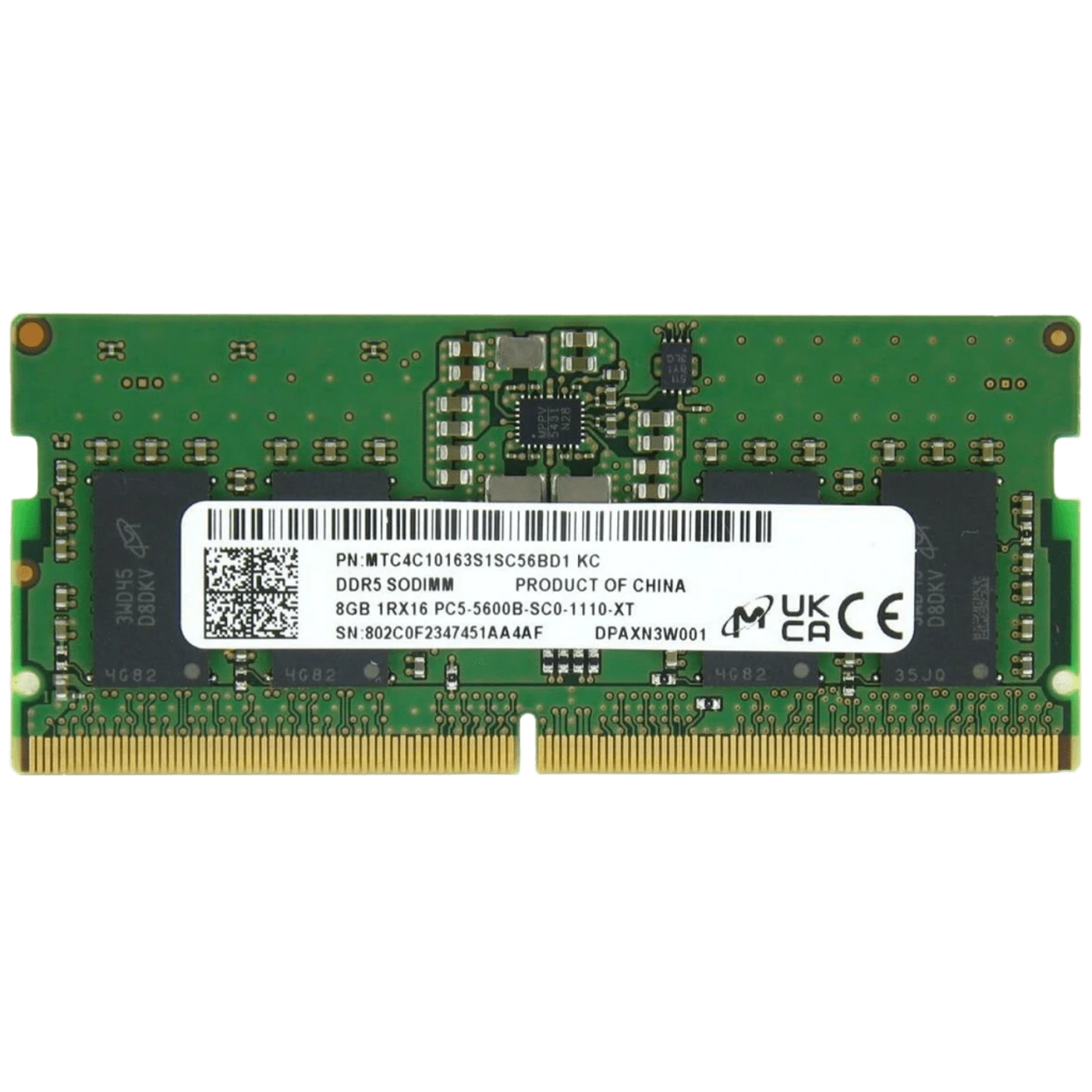 DDR5 8Gb 5600MHz Micron Sodimm (MTC4C10163S1SC56BD1) Оперативна пам'ять image 1
