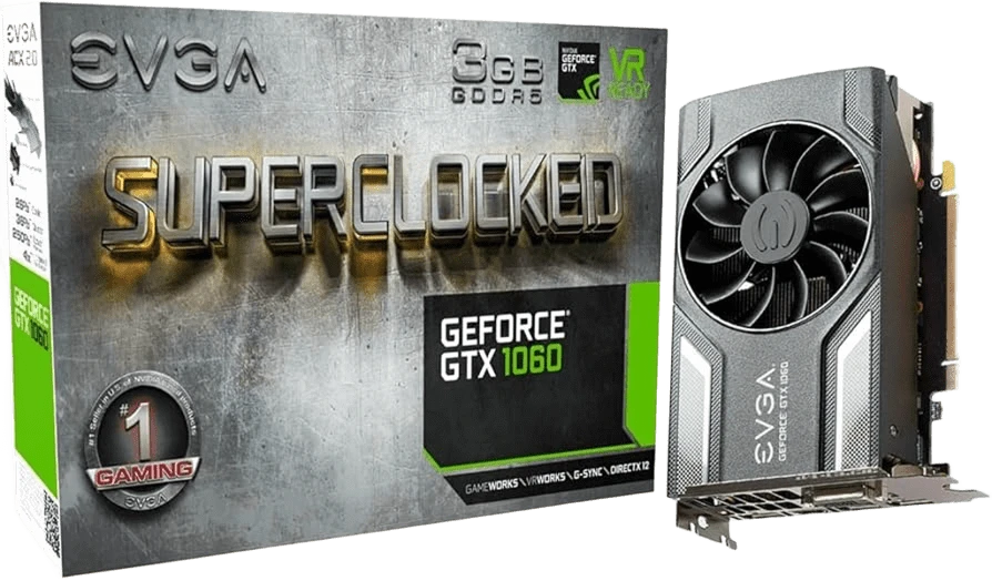 EVGA GTX 1060 3GB SC Gaming (03G-P4-6162-KR) Відеокарти image 1