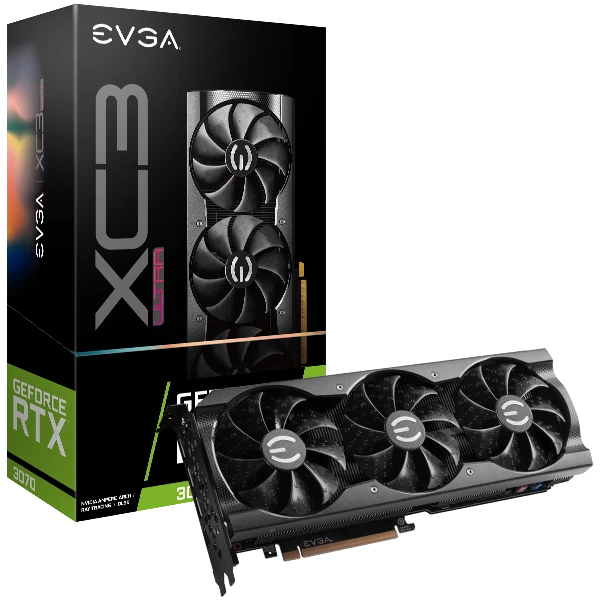 EVGA RTX 3070 8Gb XC3 Ultra Gaming (08G-P5-3755-KR) Відеокарти image 1