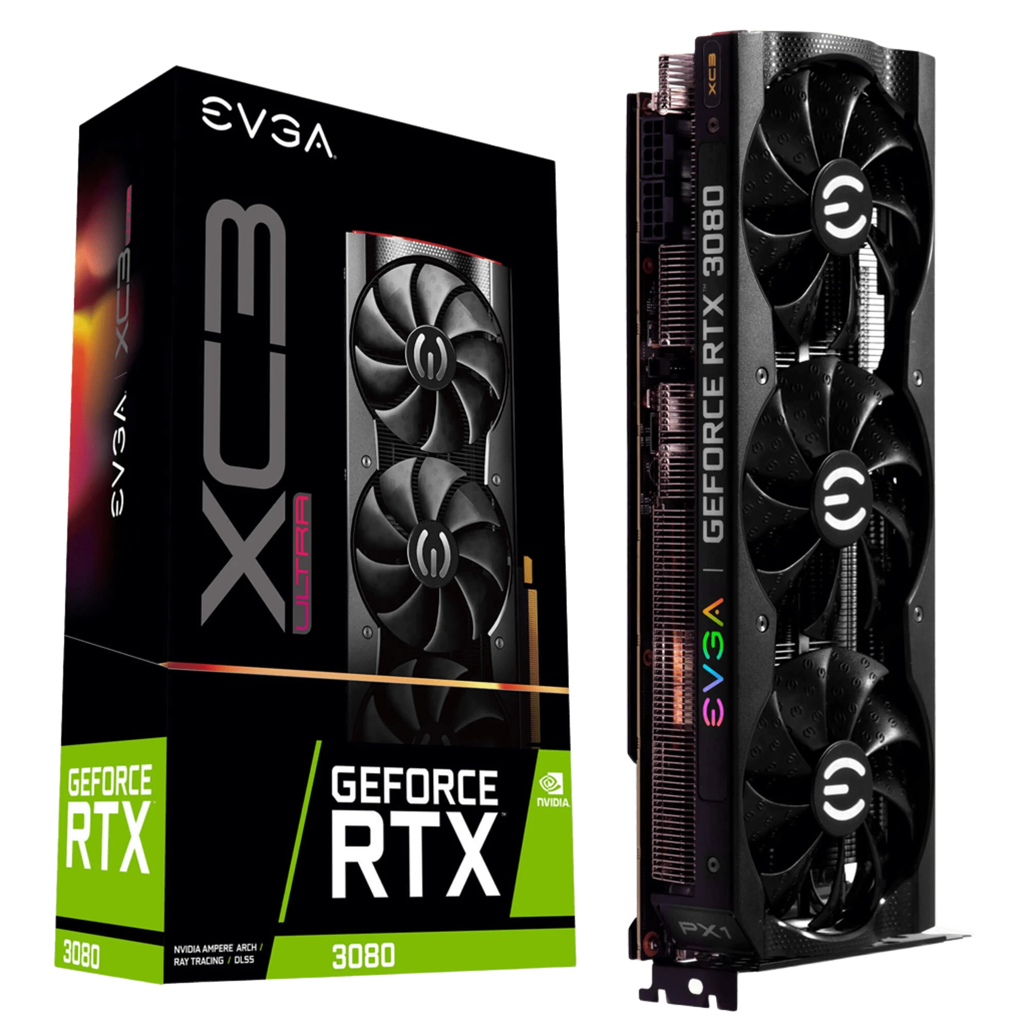 EVGA RTX 3080 10Gb XC3 Ultra Gaming (10G-P5-3885-KH) Відеокарти image 1