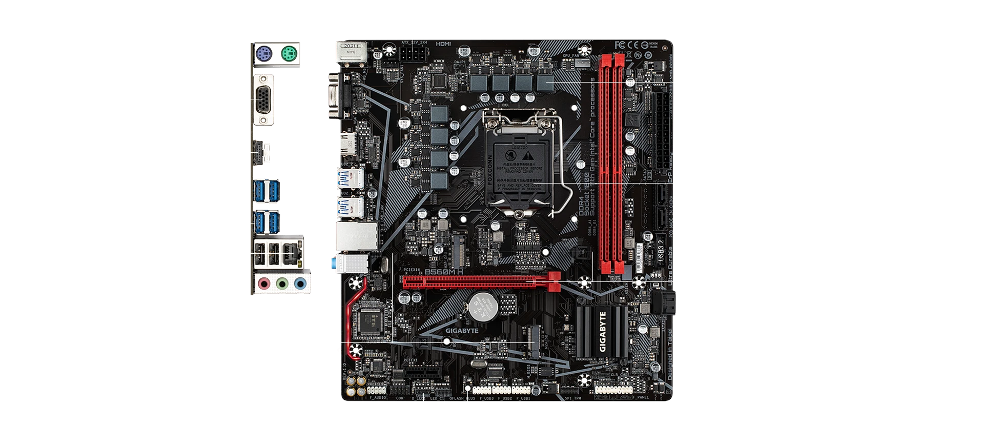 Gigabyte B560M H (s1200, Intel B560, PCI-Ex16) Материнські плати image 2