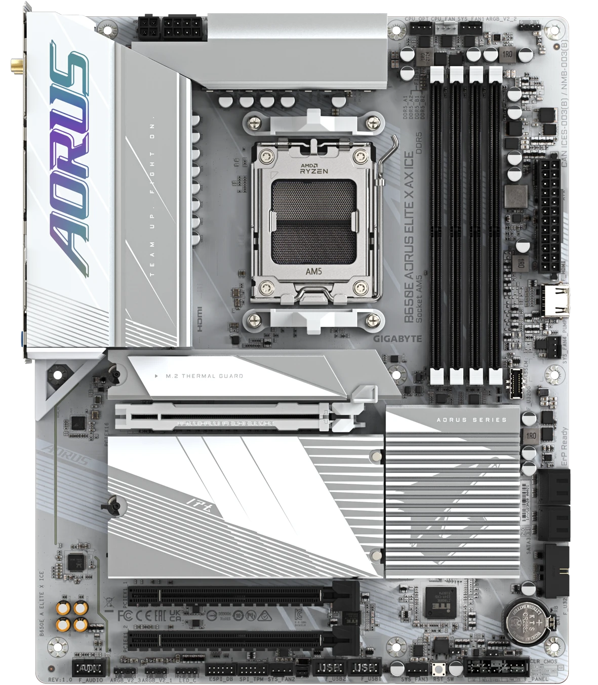 Gigabyte B650E AORUS ELITE X AX ICE Материнські плати image 3