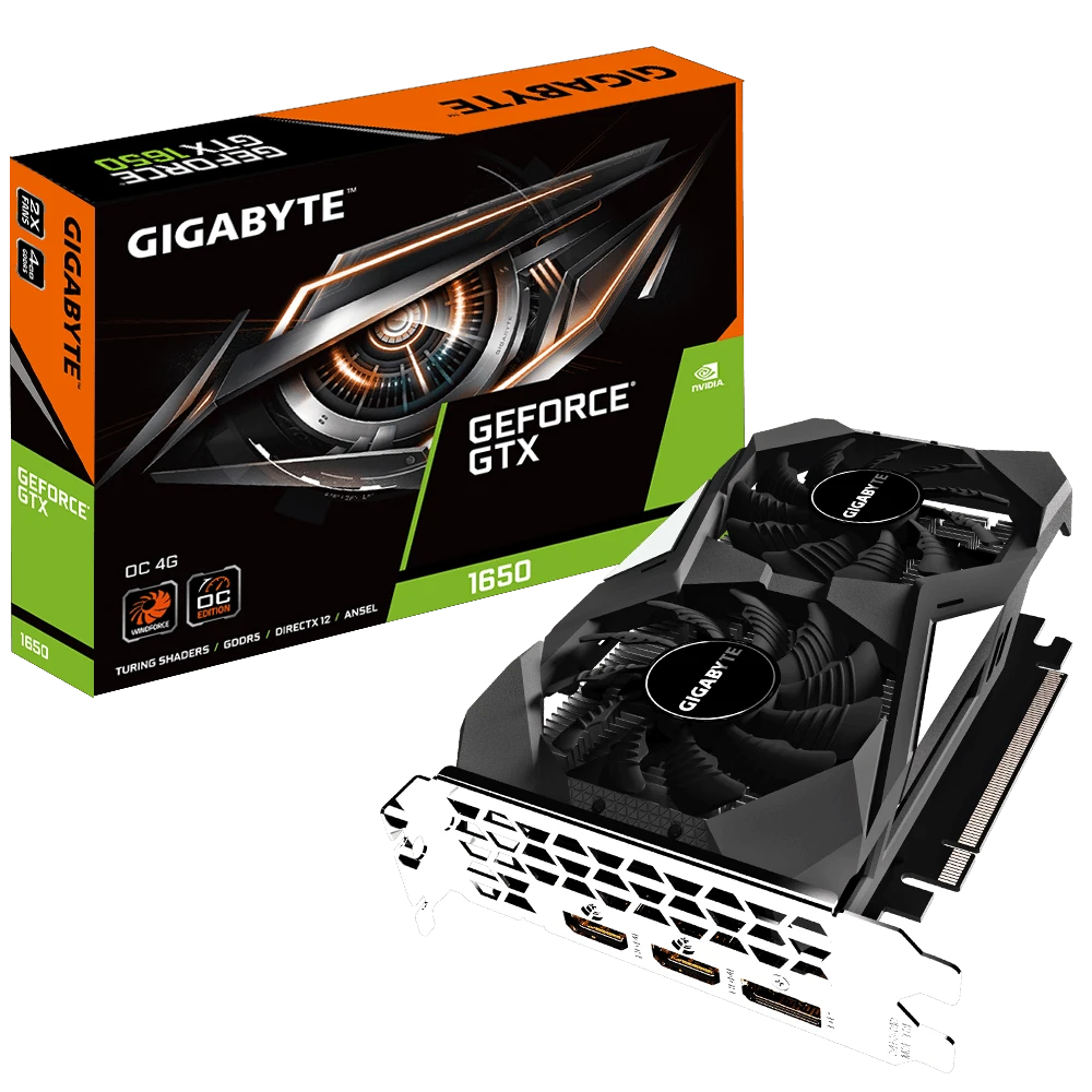 Gigabyte GTX 1650 4Gb OC (GV-N1650OC-4GD) Відеокарти image 1