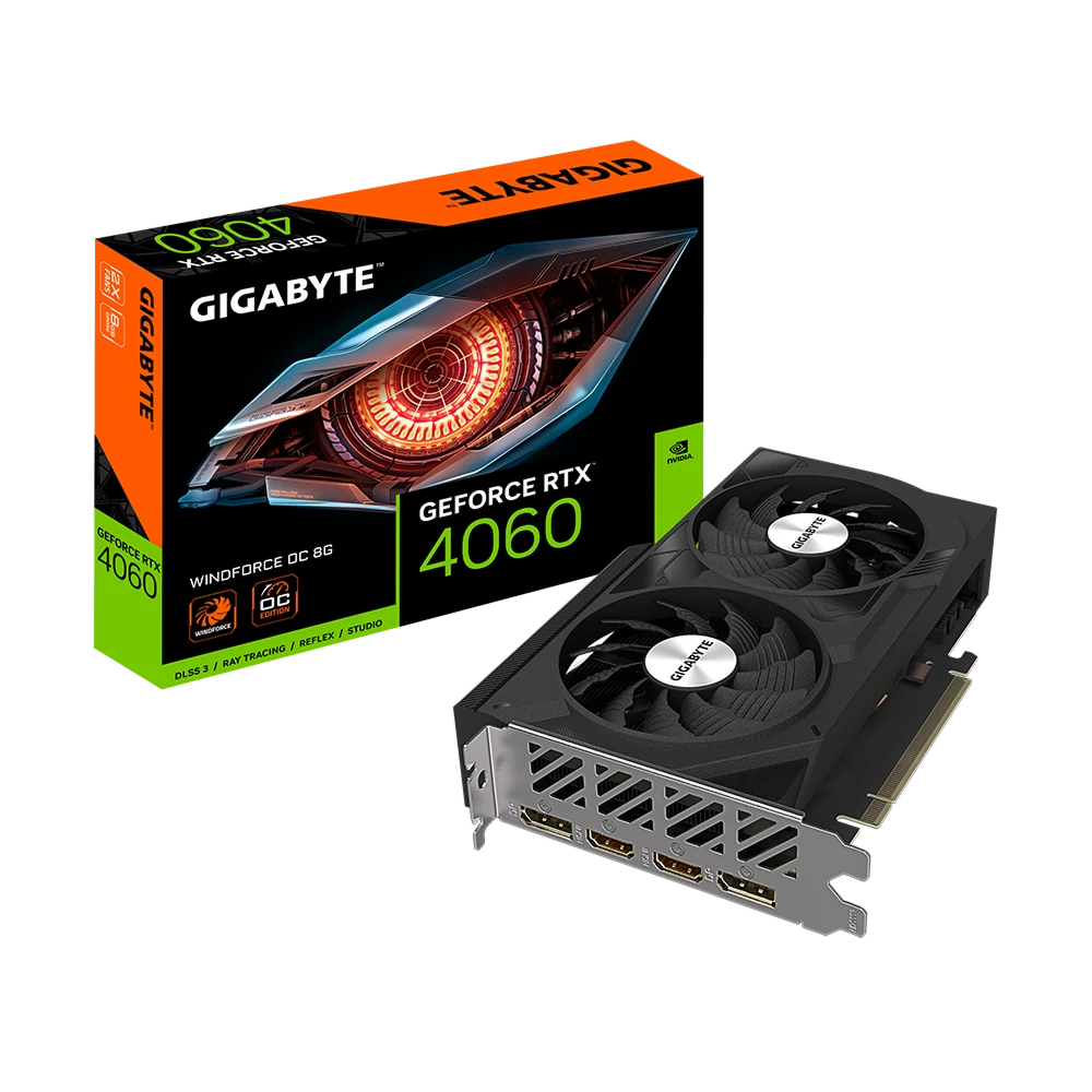 Gigabyte RTX 4060 8Gb WINDFORCE OC (GV-N4060WF2OC-8GD) Відеокарти image 1