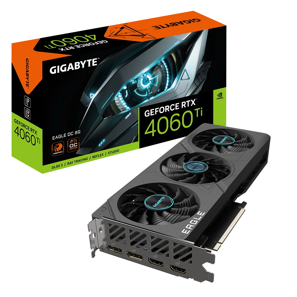 Gigabyte RTX 4060 Ti 8G EAGLE OC (GV-N406TEAGLE OC-8GD) Відеокарти image 1