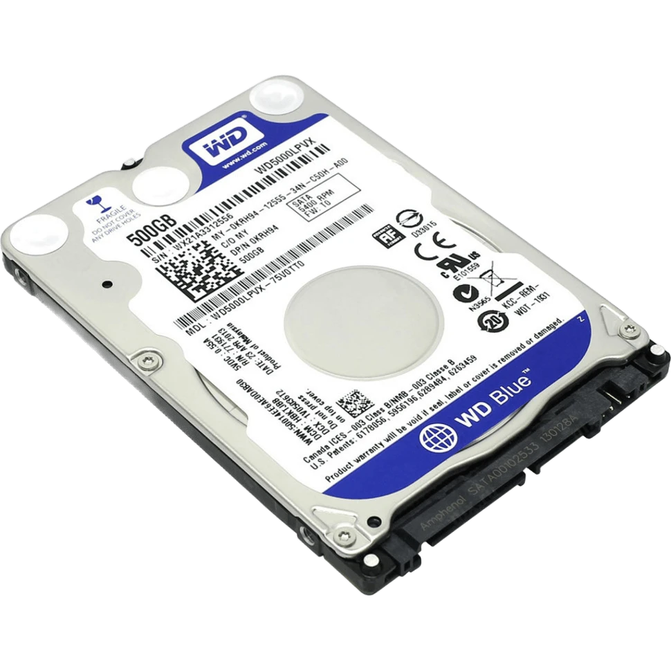 HDD 2.5 500Gb Western Digital Blue (WD5000LPVX) Накопичувачі image 1
