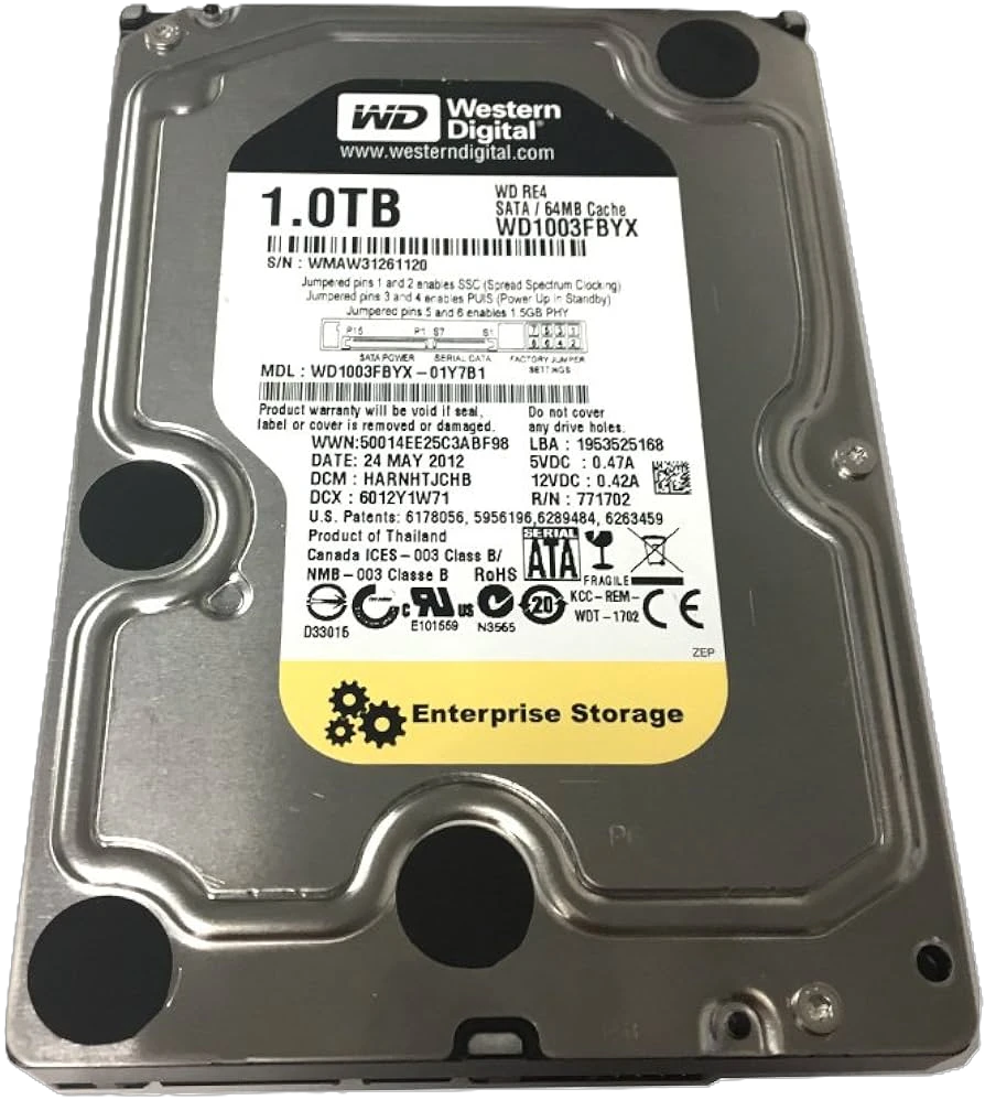 HDD 3.5 1Tb Western Digital RE4 (WD1003FBYX) Накопичувачі image 1