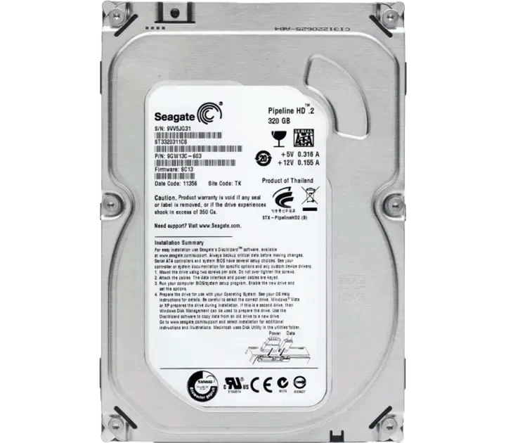 HDD 3.5 320Gb Seagate (5VVJANDP) Накопичувачі image 1