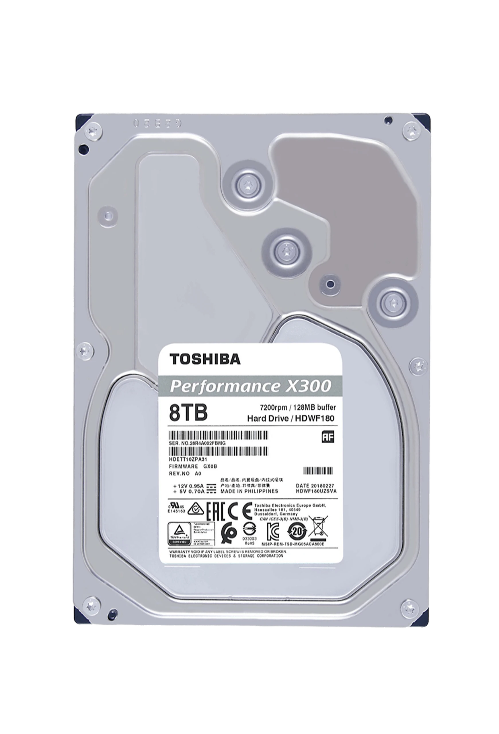 HDD 3.5 8Tb Toshiba X300 (HDWR180UZSVA) Накопичувачі image 2