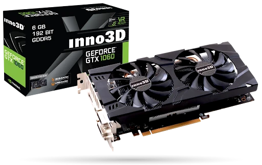 Inno3D GTX 1060 6Gb Twin X2 (N106F-5SDN-N5GS) Відеокарти image 1