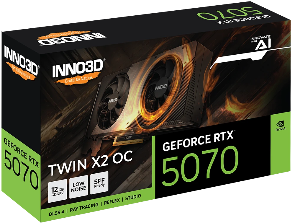 Inno3D RTX 5070 12GB TWIN X2 (N50702-12D7-195064N) Відеокарти image 2
