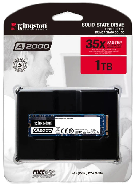 M.2 NVMe 1TB Kingston A2000 (SA2000M8/1000G) Накопичувачі image 1