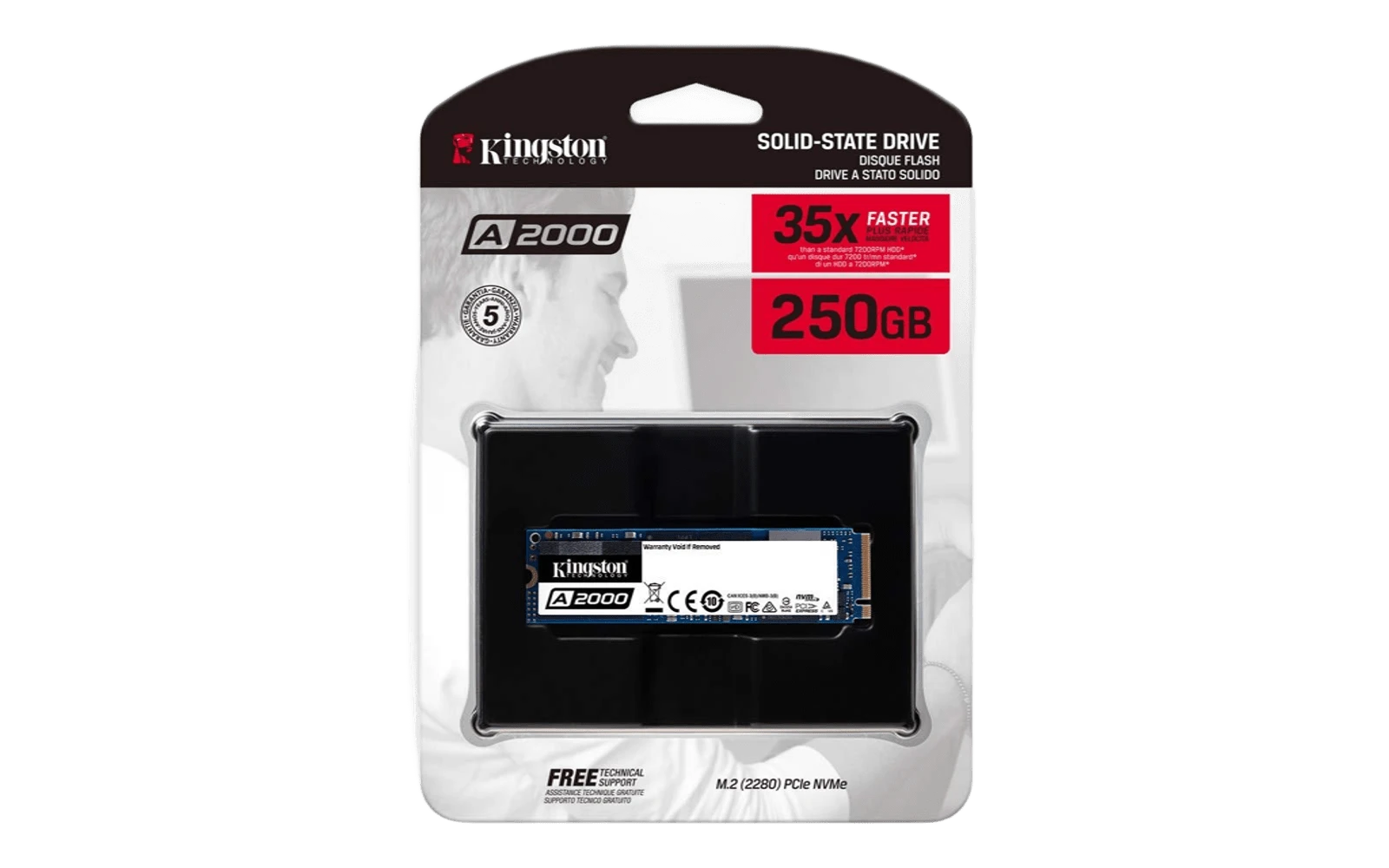 M.2 NVMe 250Gb Kingston A2000 (SA2000M8/250G) Накопичувачі image 1