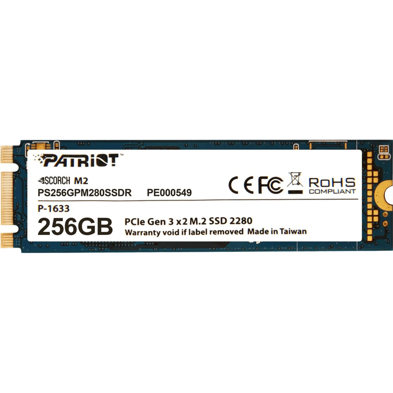 M.2 NVMe 256Gb Patriot Scorch 3D TLC (PS256GPM280SSDR) Накопичувачі image 1
