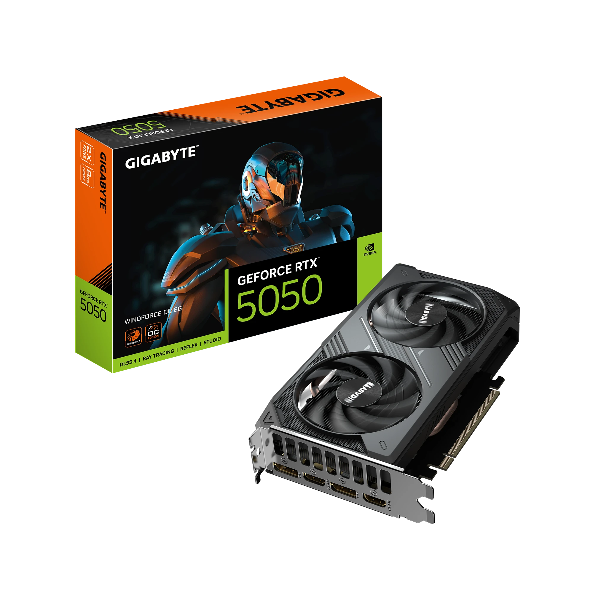 Gigabyte RTX 5050 8G WINDFORCE OC (GV-N5050WF2OC-8GD) Відеокарти image 1